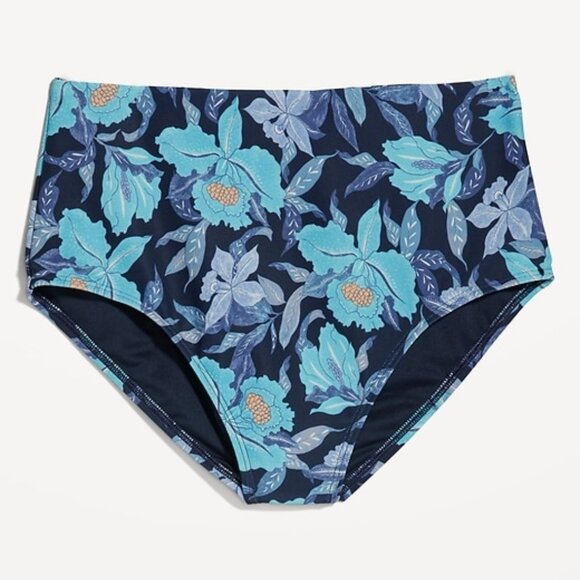 NEW Plus Size 4X Old Navy Womens Swimsuit Bikini Set Floral High Waist Bottoms - Picture 5 of 9